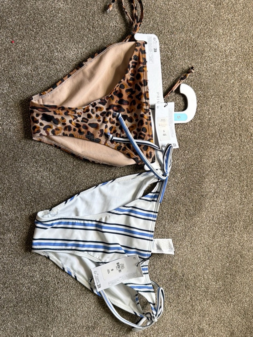 Primark Leopard Print & Blue Stripe Bikini Bottoms